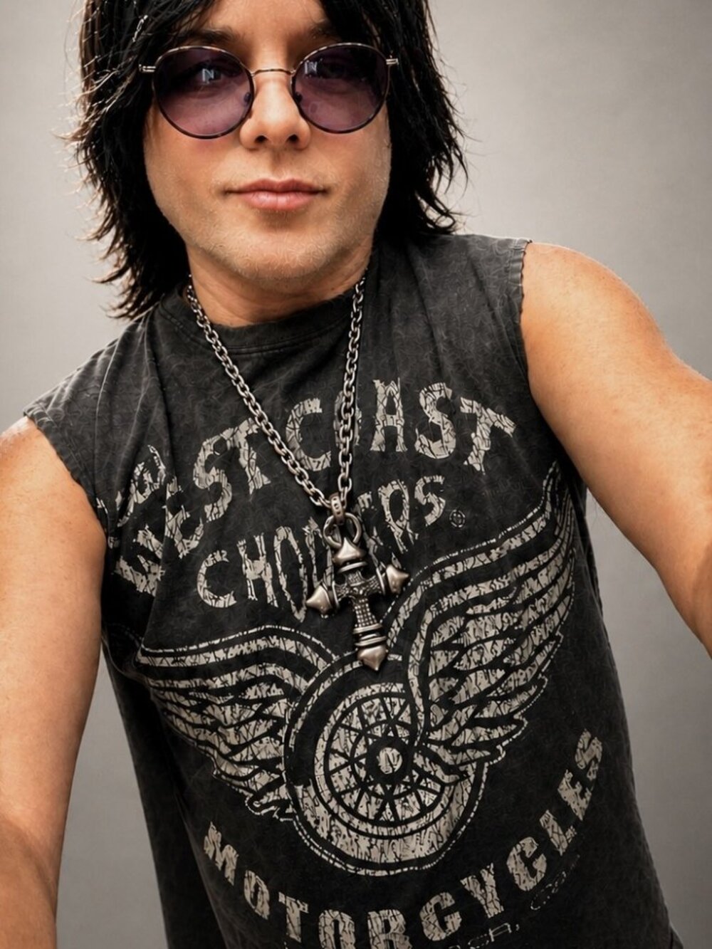 West Coast Choppers Vintage Skull Sleeveless Austin Jesse James Rare T Shirt
